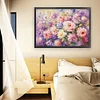 (US Only)Full Embroidery Egyptian Cotton Thread 14CT Printed Flowers Cross Stitch126x97cm