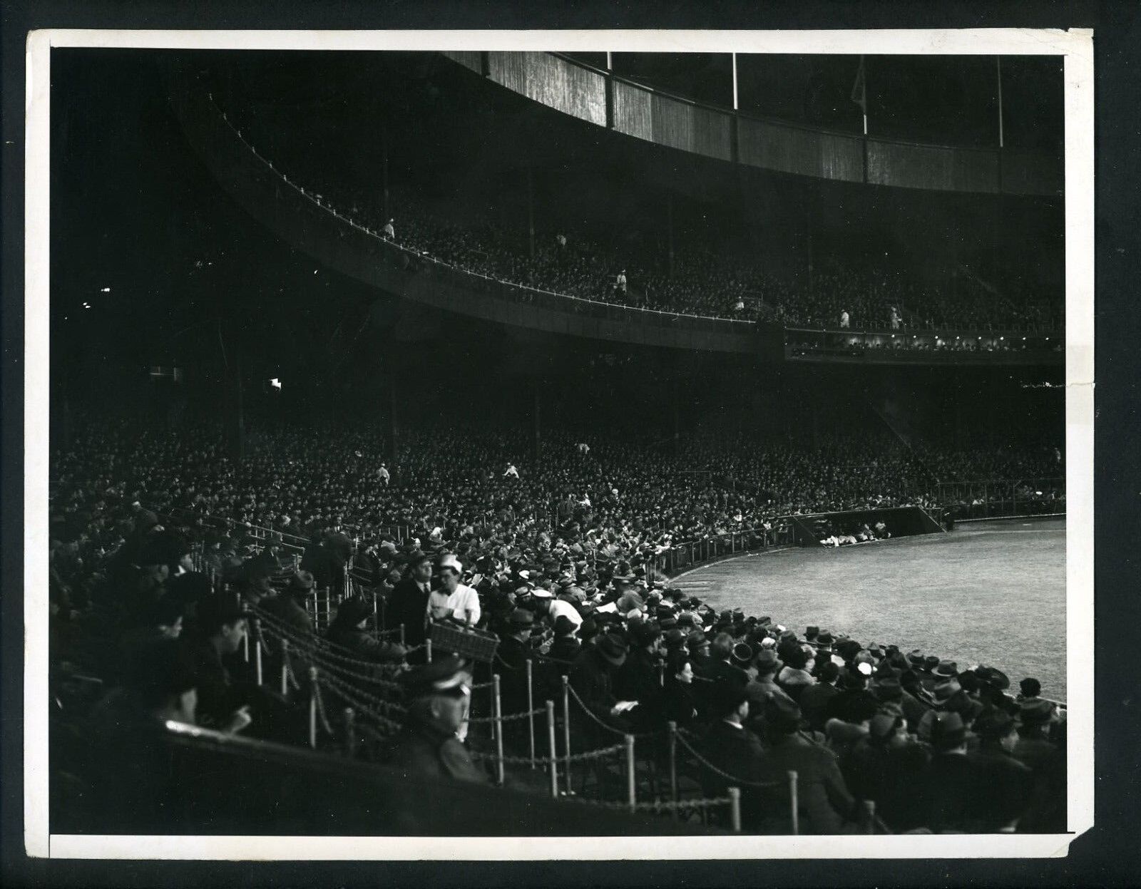 New York Giants NIGHT Game at Polo Grounds Under the Lights 1940 Press Photo Poster painting