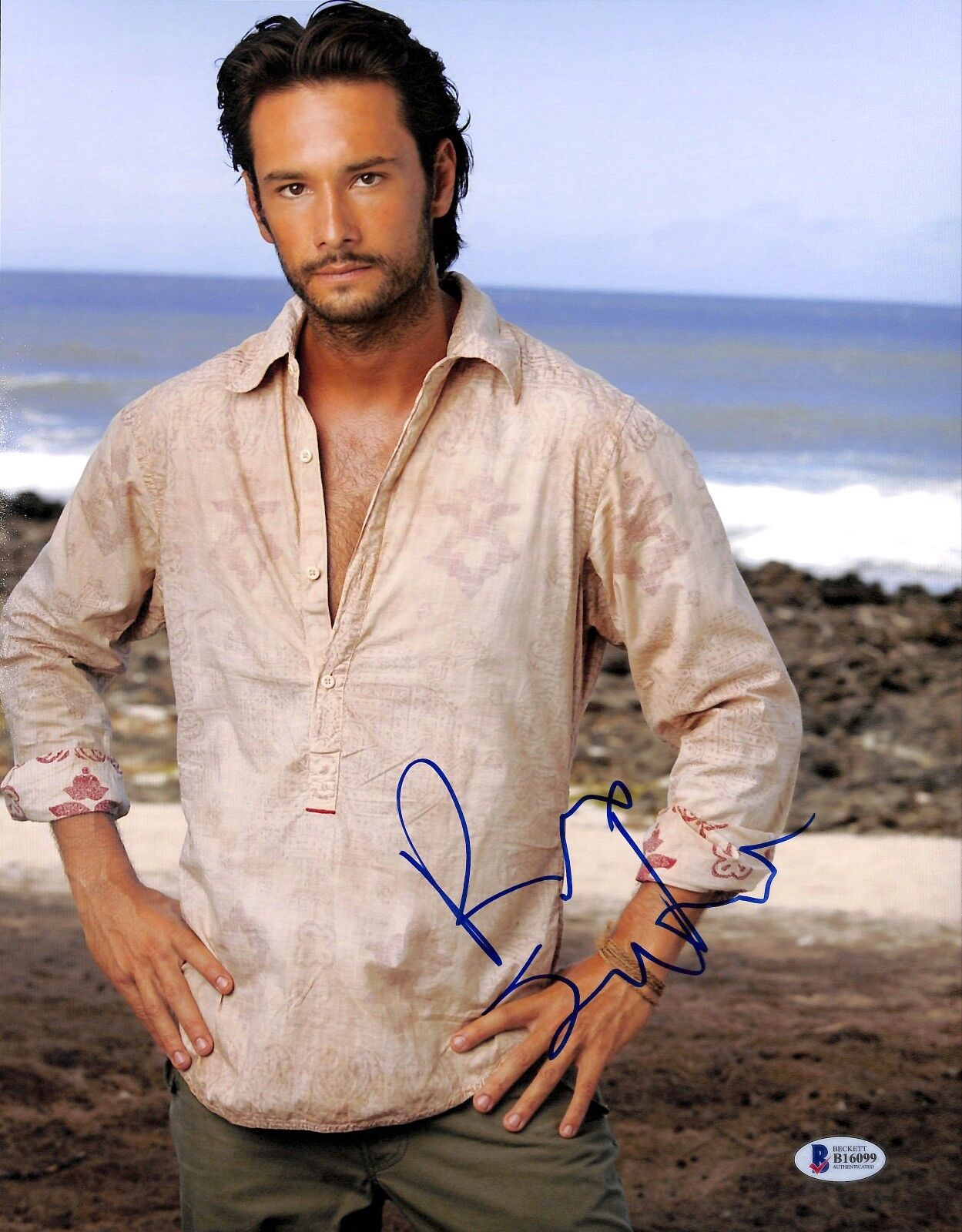 Rodrigo Santoro Signed 11x14 Photo Poster painting BAS Beckett COA LOST Paulo Picture Autograph