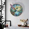 (US Local)5D DIY Crystal Diamond Painting Handmade Humminbird Clock Kit