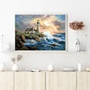 （No Printed Canvas）Seaside Lighthouse-11CT Counted Cross Stitch 50*40cm