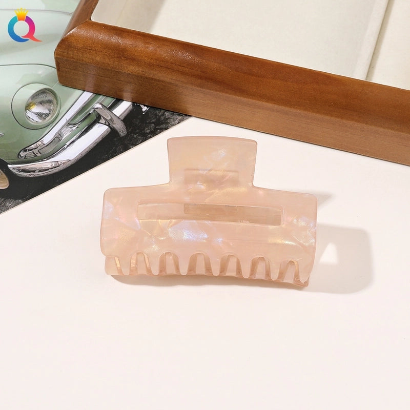 Women’s Minimalist Classic Style Solid Color PVC Hair Claws