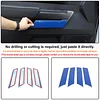 Aunginsy Car Inner Door Panel Strip Trim Cover Compatible with Toyota Tundra 2022+/Sequoia 2023+ Front Rear Door Handle Panel Decorative Cover Protector Accessories(Without Memory Seat Switch Hole)