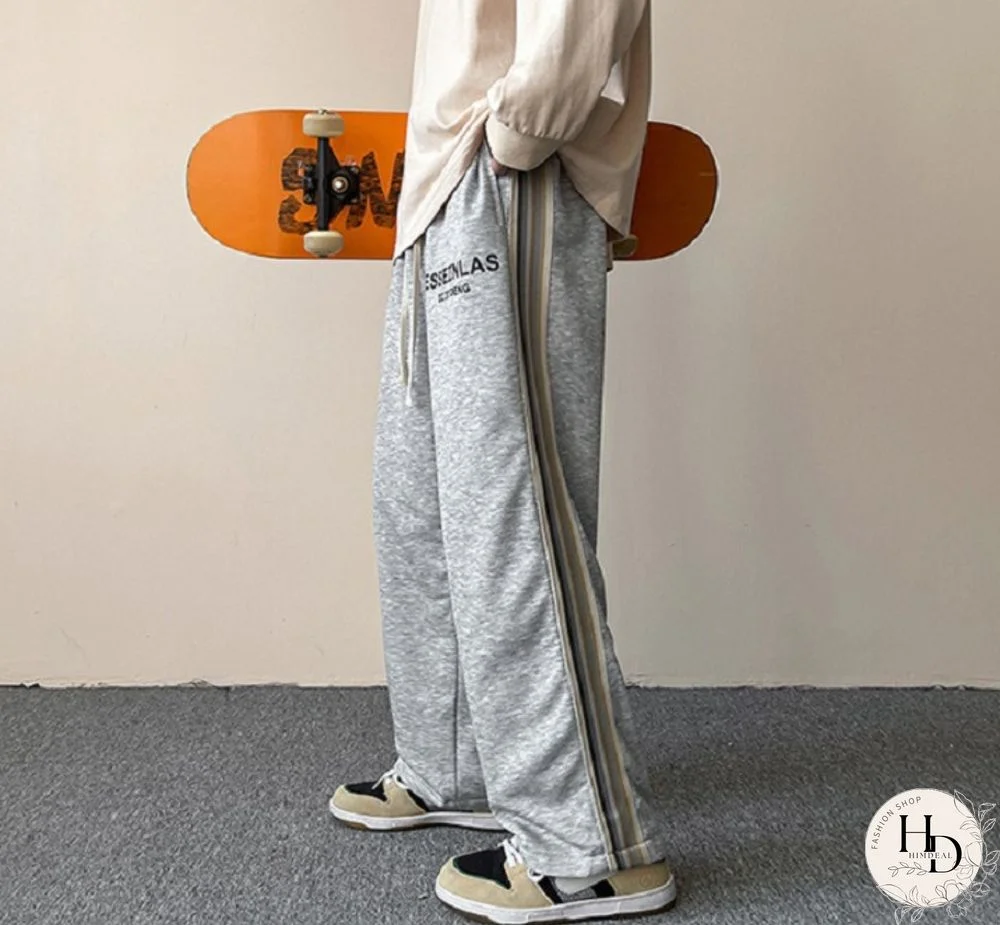 Hip Hop Loose Striped Web Lounge Pants