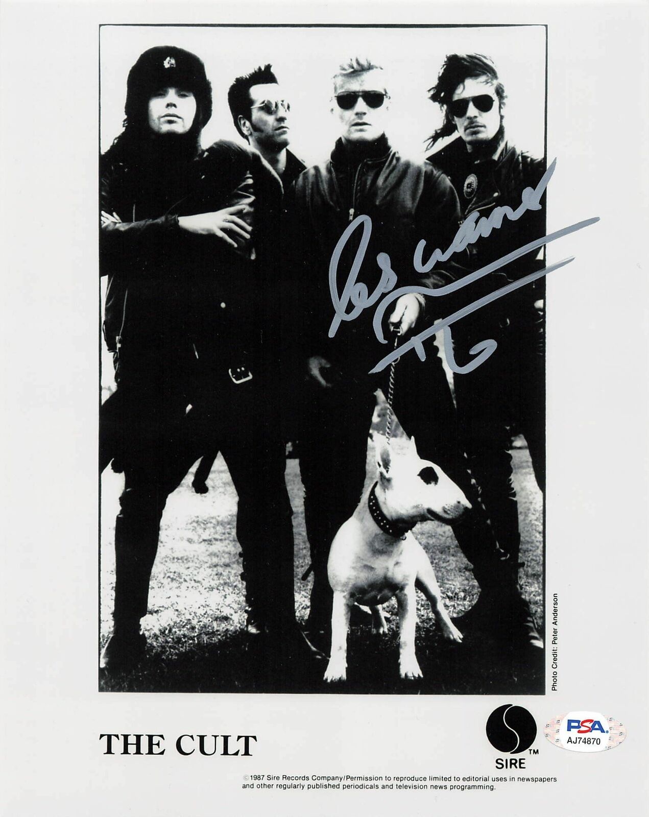 LES WARNER signed 8x10 Photo Poster painting PSA/DNA Autographed The Cult