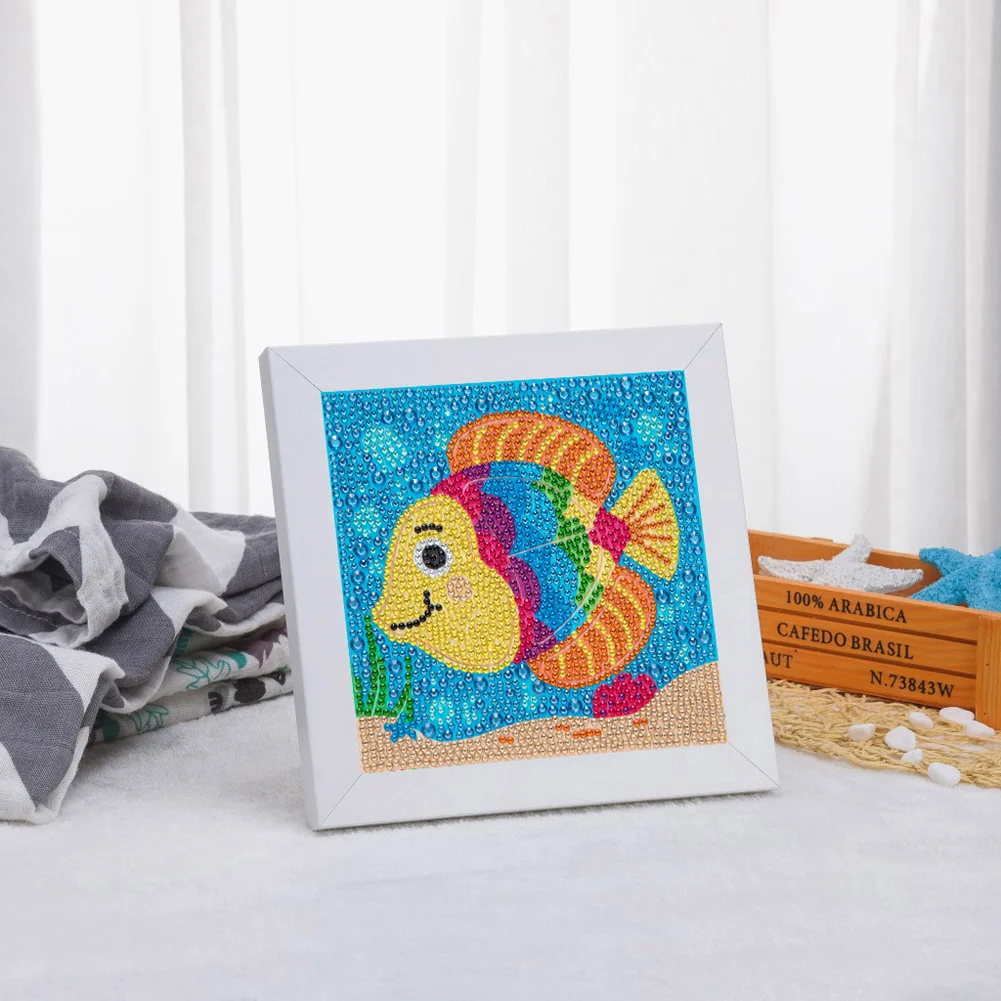 Diamond Painting - Full Crystal Rhinestone - Fish(15*15cm)【Without Frame】