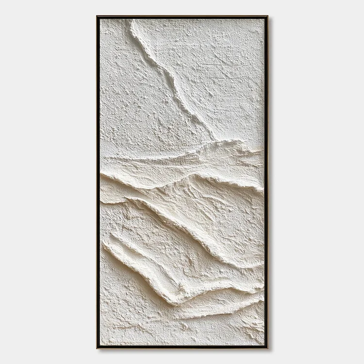 SILENT STRATA: Wabi Sabi Textured Minimalist Abstract Painting（Canvas painting）