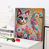 (Pre-Framed)Cat -Special Shape Diamond Painting Kit(29x29cm)