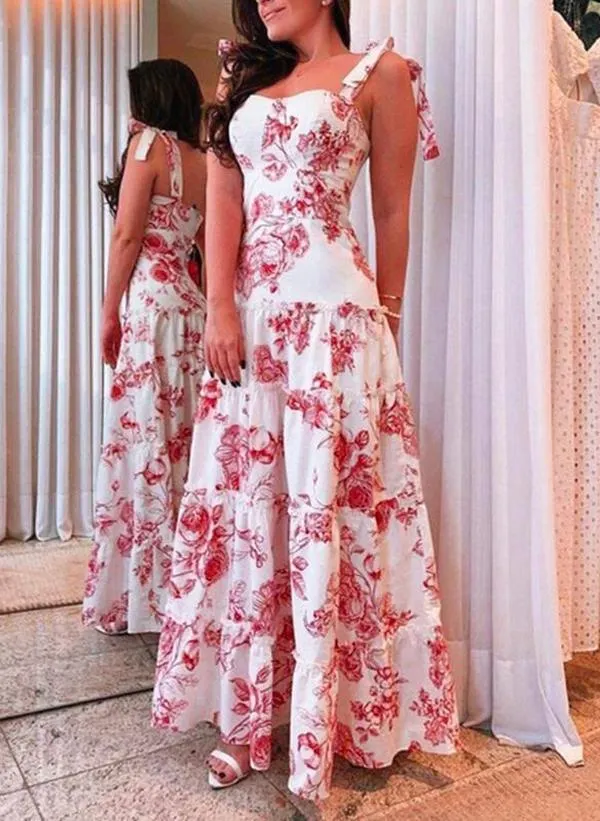 Attractive Print Sleeveless Maxi Dress-vocosishoes