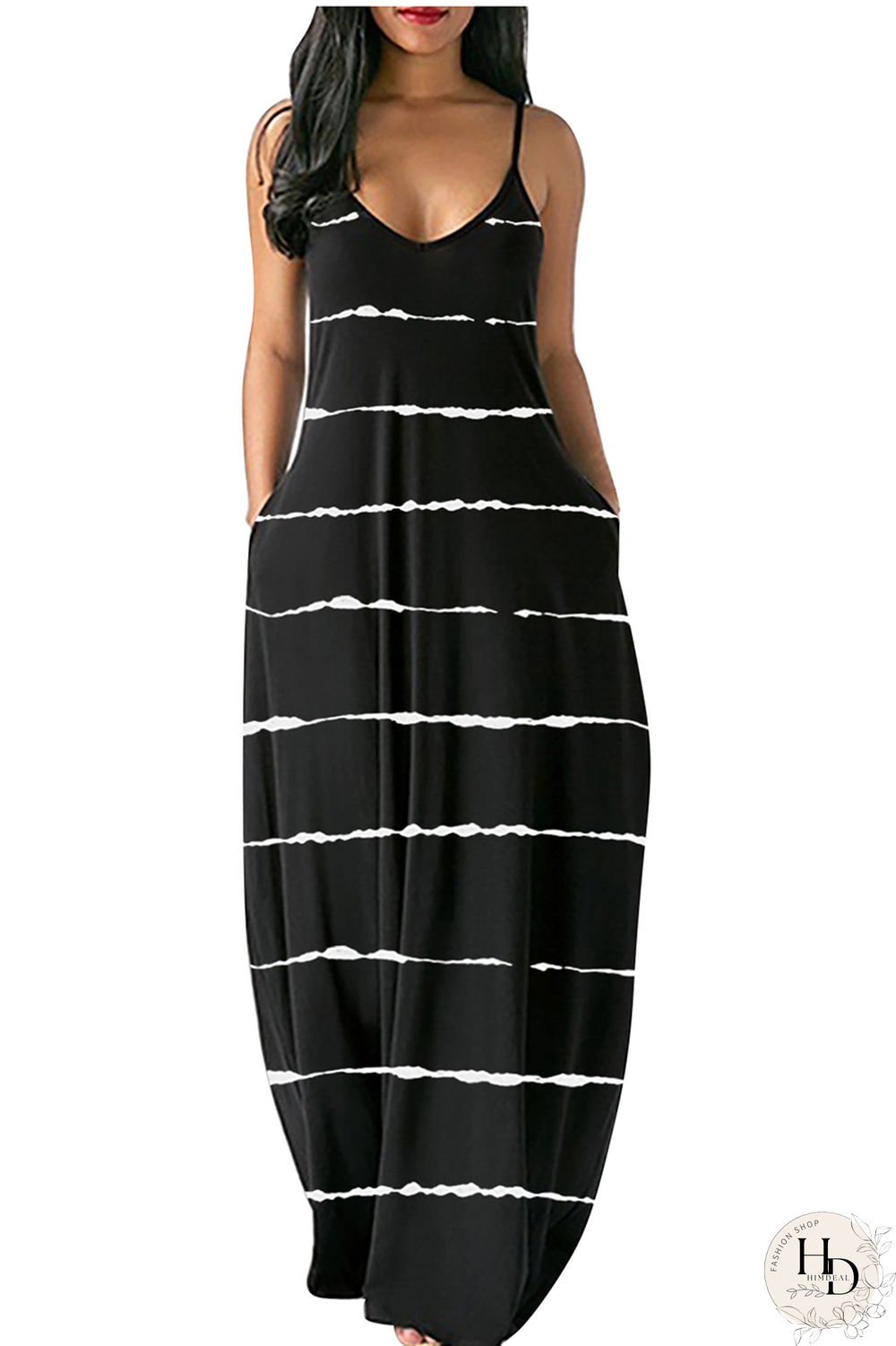 Red Casual Print Split Joint Spaghetti Strap Printed Dress Plus Size Dresses