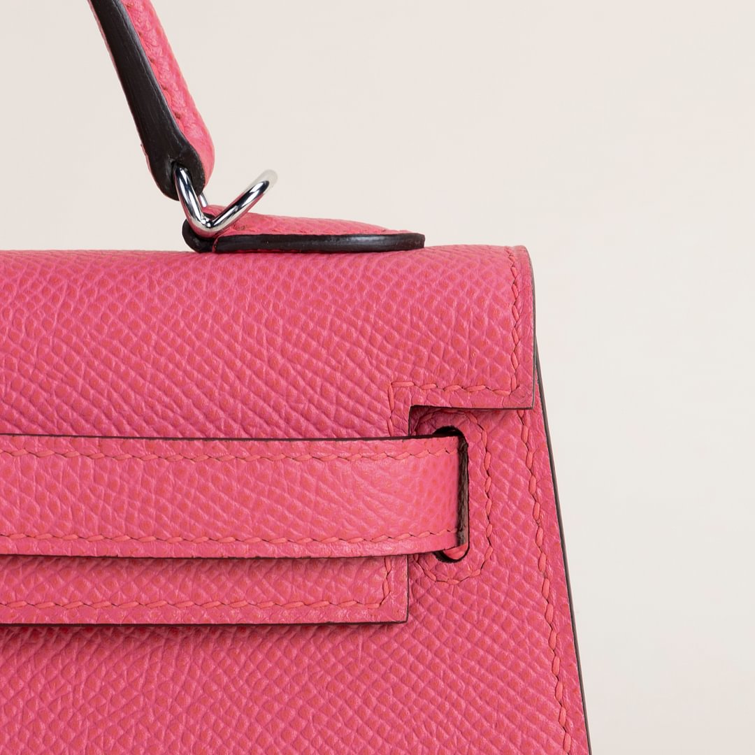 Mini Kelly II Epsom 8W Rose Azalee PHW