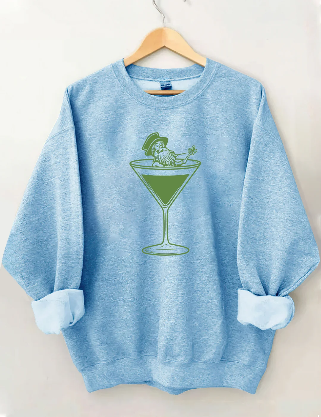 St Patrick's Day Martini Leprechaun Sweatshirt