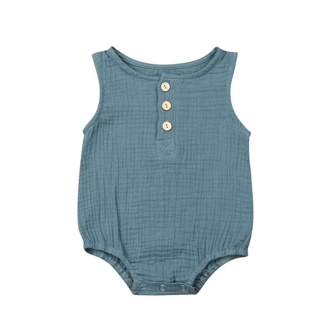 2019 Baby Summer Clothing New Infant Baby Girl Sleeveless 100% Cotton Bodysuit Outfit Sleeveless Solid Sunsuit Clothes 0-24M