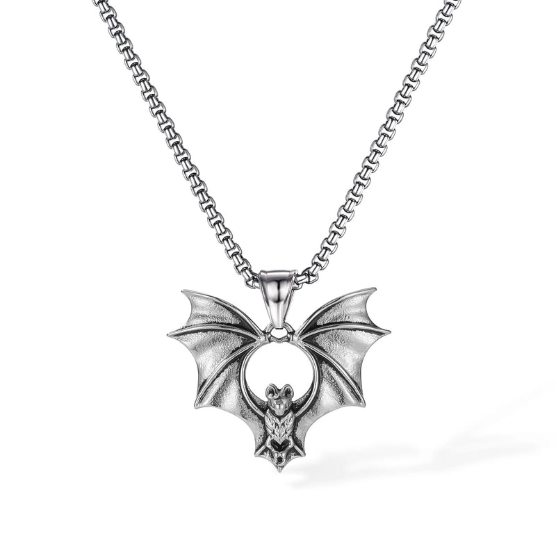 Hip-Hop Vintage Style Bat 304 Stainless Steel Men's Pendant Necklace Men Pendant Necklaces