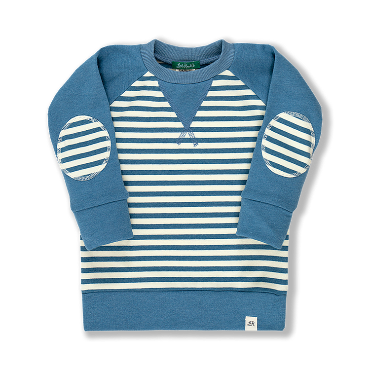 Bluefin Classic Stripe Elbow Patch Sweatshirt