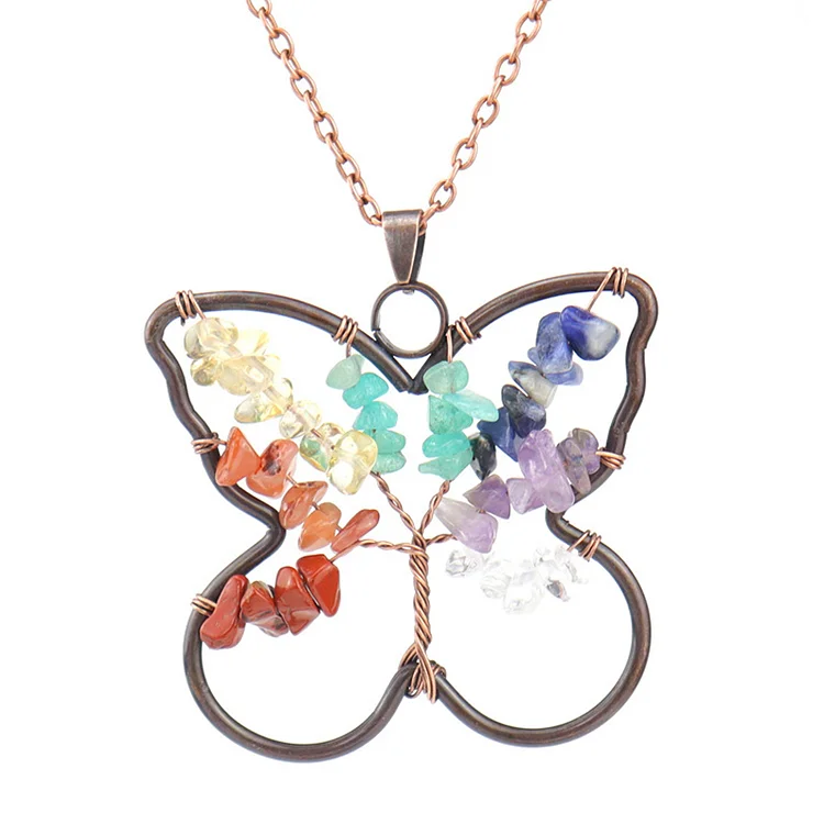 Chakra Butterfly Healing Necklace-Chakra