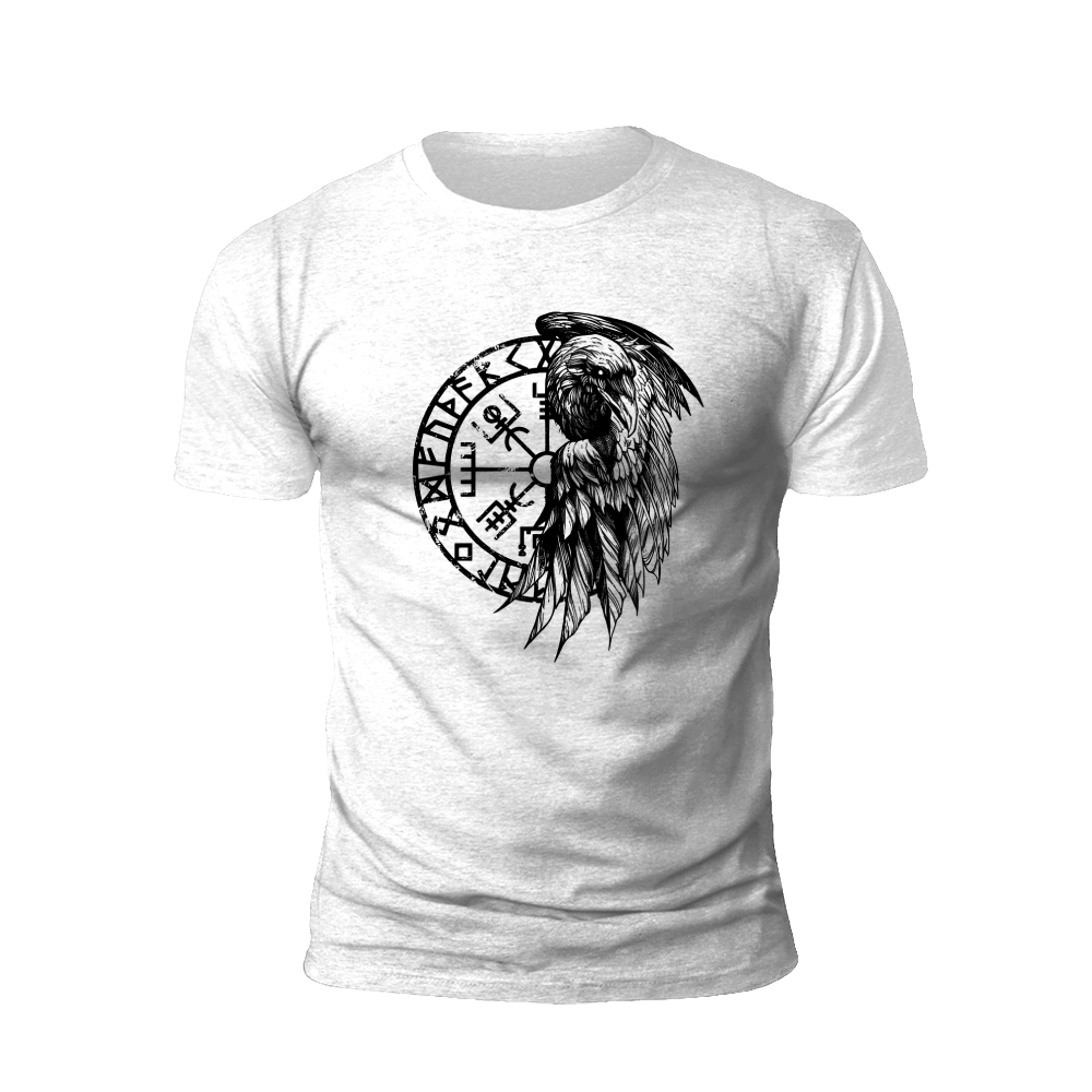 Viking Raven and Rune Wheel T-Shirt T-shirt