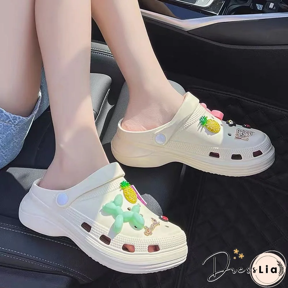Platform Sandals Summer Women Slippers 6cm Wedges Sandals Outdoor Clogs Thick Street Beach Slide Flip Flops Garden Shoes