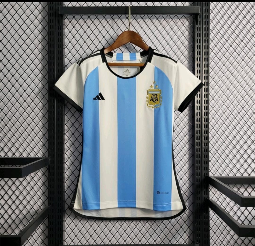 2022 Argentina women's Champions Home Jersey - 3 StarsFootball Shirt 1:1 Thai Quality