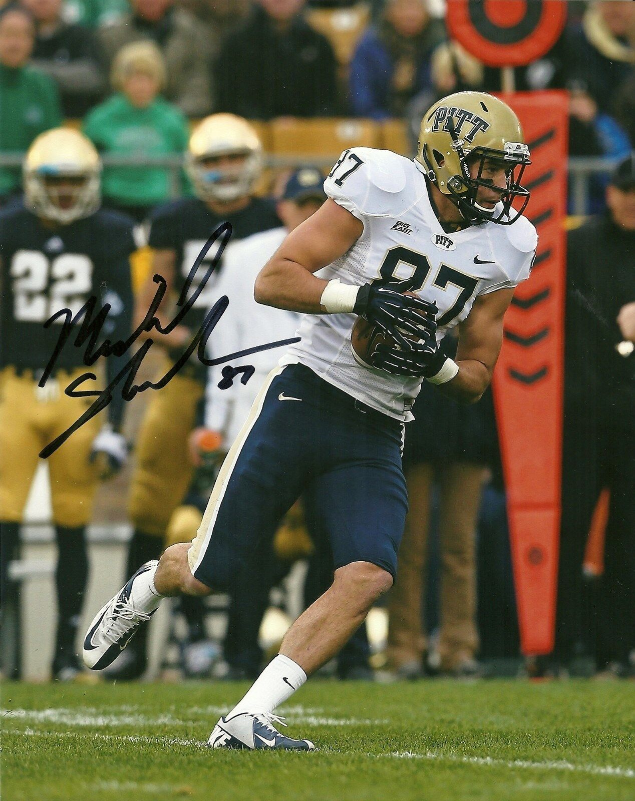 MIKE MICHAEL SHANAHAN HAND SIGNED PITTSBURGH PITT PANTHERS 8X10 Photo Poster painting W/COA