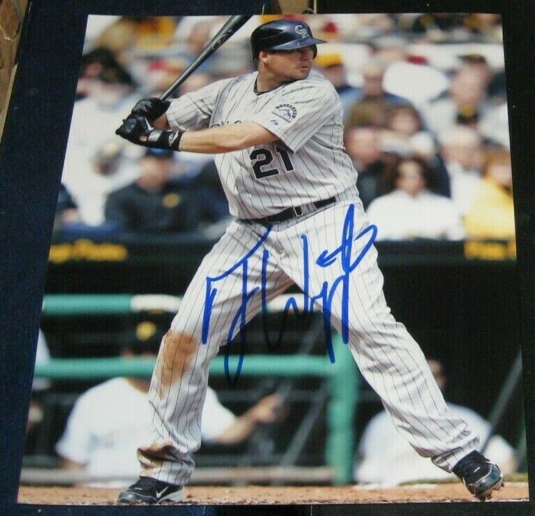 Ty Wigginton Colorado Rockies SIGNED AUTOGRAPHED 8x10 Photo Poster painting COA Baseball MLB