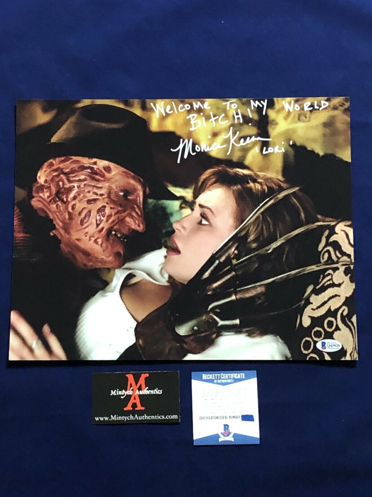 MONICA KEENA AUTOGRAPHED SIGNED 11x14 Photo Poster painting! FREDDY VS JASON! BECKETT COA HORROR