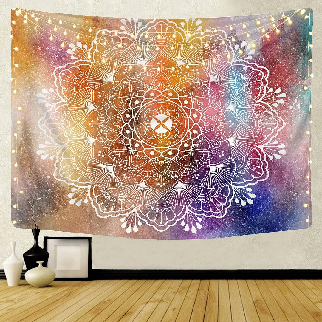 Hot Mandala Pattern Indian Tapestry Wall Hanging Decor Bohemian Elephant Beach Towel Polyester Thin Blanket Travel Mat