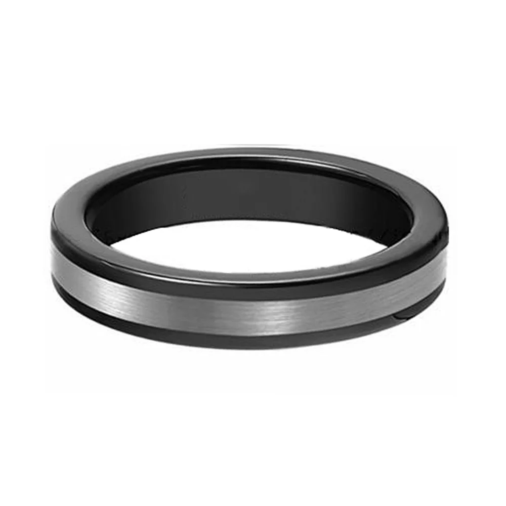 Classic Black Tungsten Couple Rings Brushed Matte Engagement Wedding Band