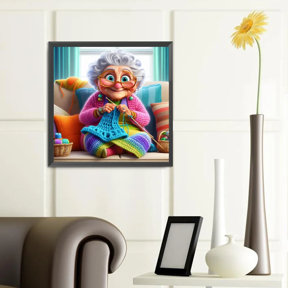 Diamond Painting - Full Round Drill - Grandma(Canvas|40*40cm)