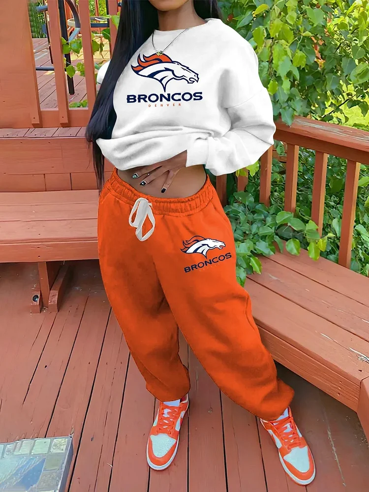 Denver Broncos Sportswear Crewneck Sweatshirt Suit