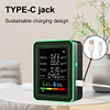 6 In 1 Air Quality Monitor PM2.5 CO2 HCHO TVOC Detector for Warehouse Laboratory