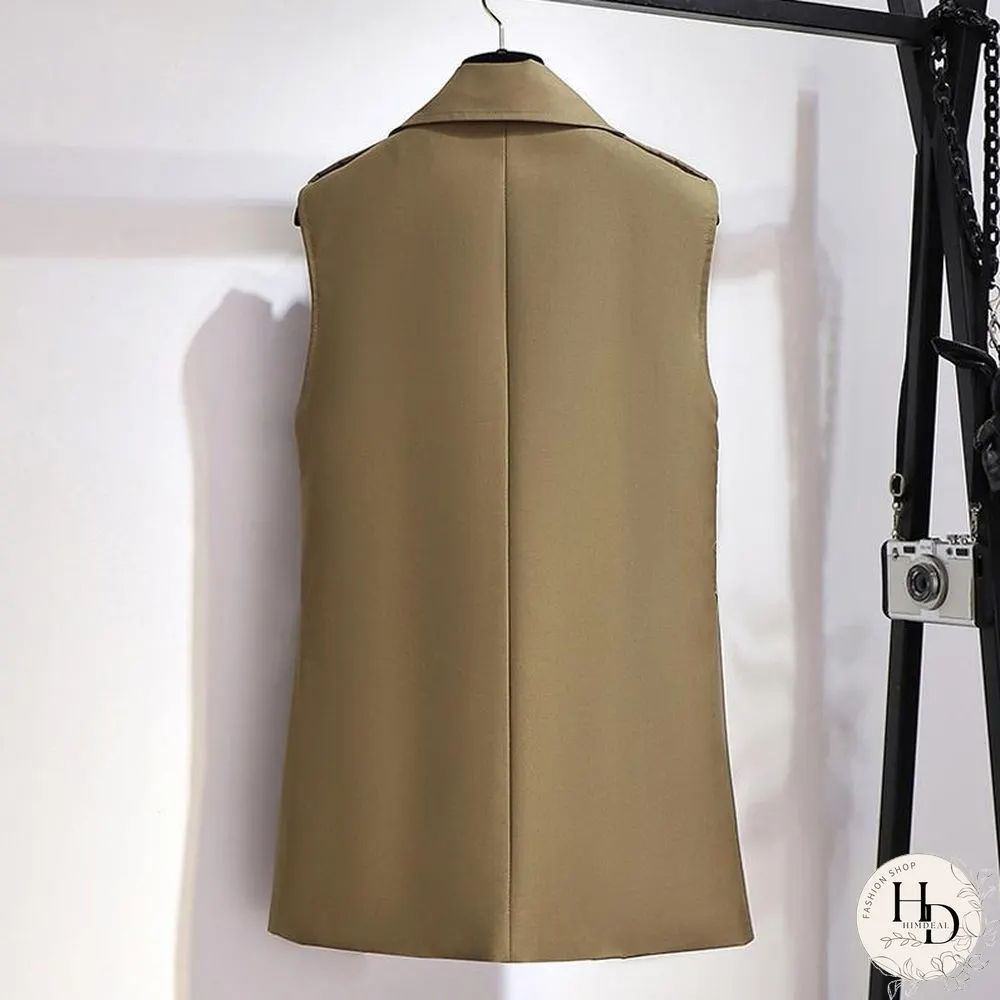 British Style Vest+Black Dress P10367