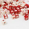 Lovely Red Beige Cartoon Acrylic Beads DIY Accessories