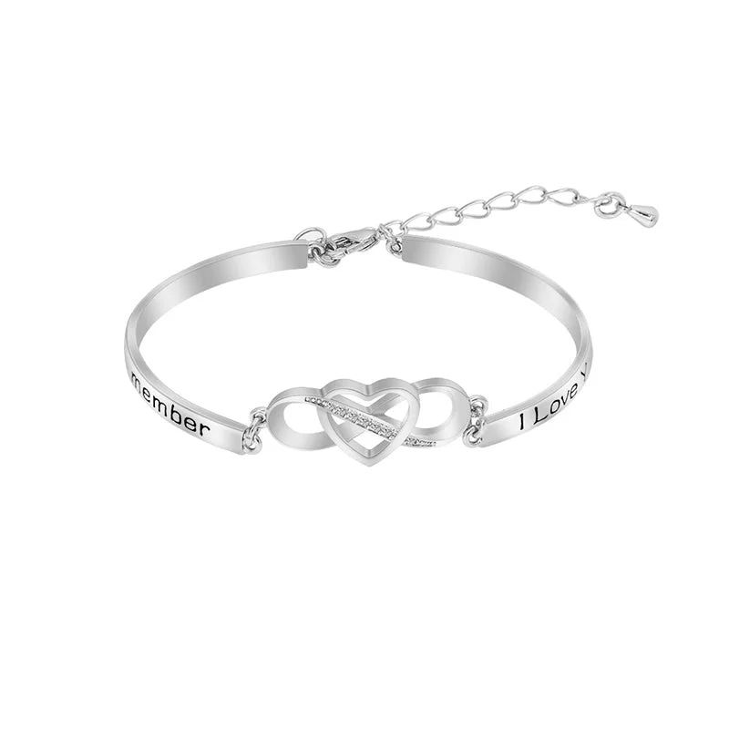 Always Remember I Love You Mom Forever Love Heart Bracelet