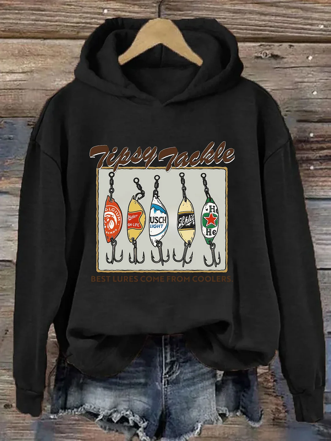 Tipsy Tackle Beer Fishing Hoodie