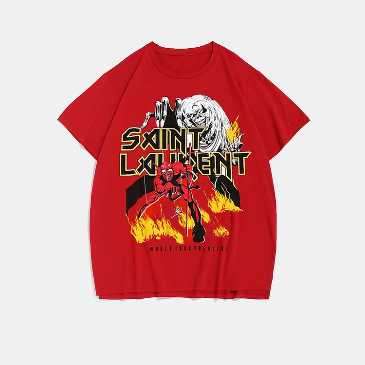Plus Size Red Sxint LxiLrent T-Shirt