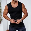 Mens Solid Color Slim Sports Vest by Inlyline