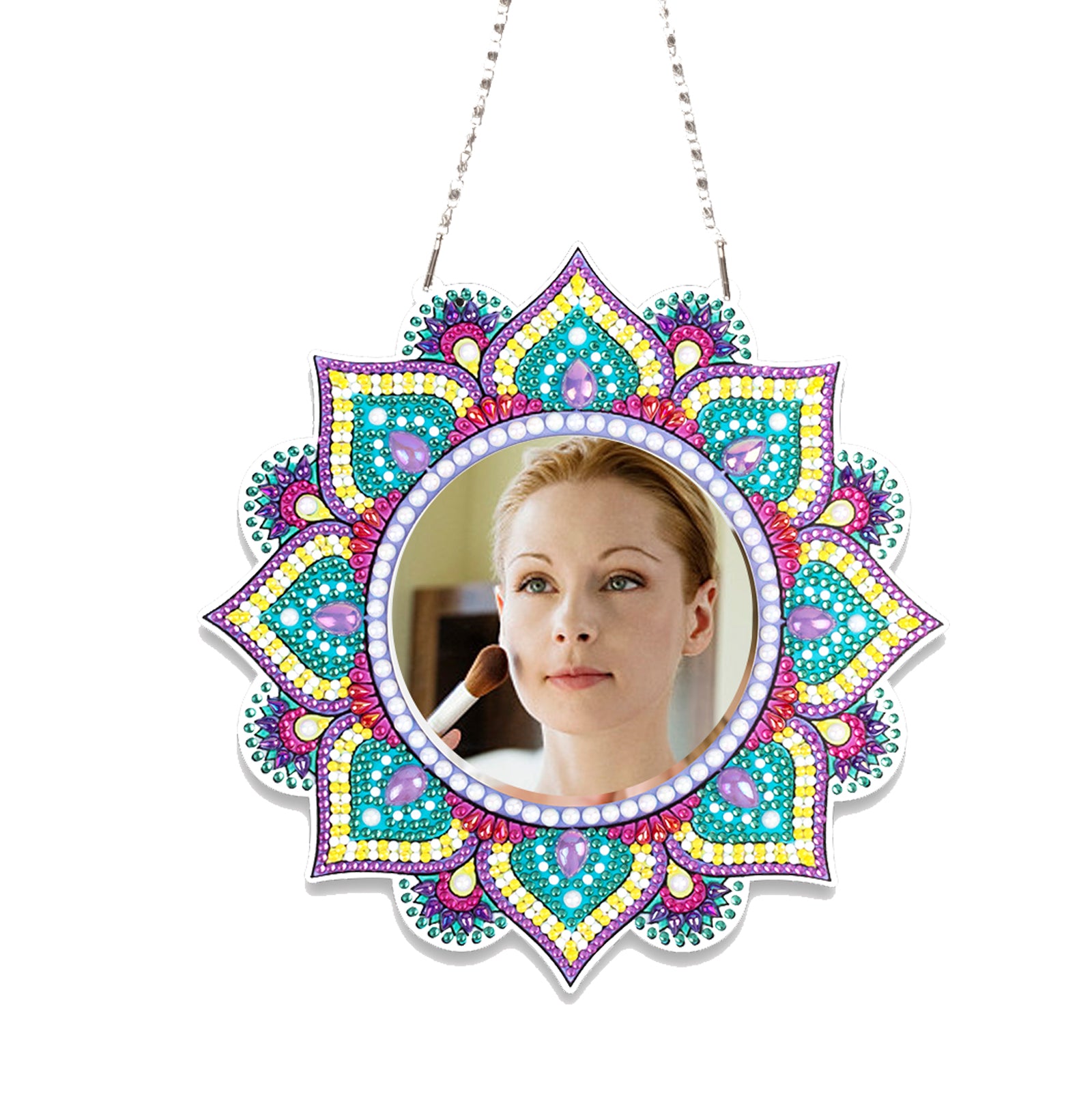 Diy diamond painting mandala mirror