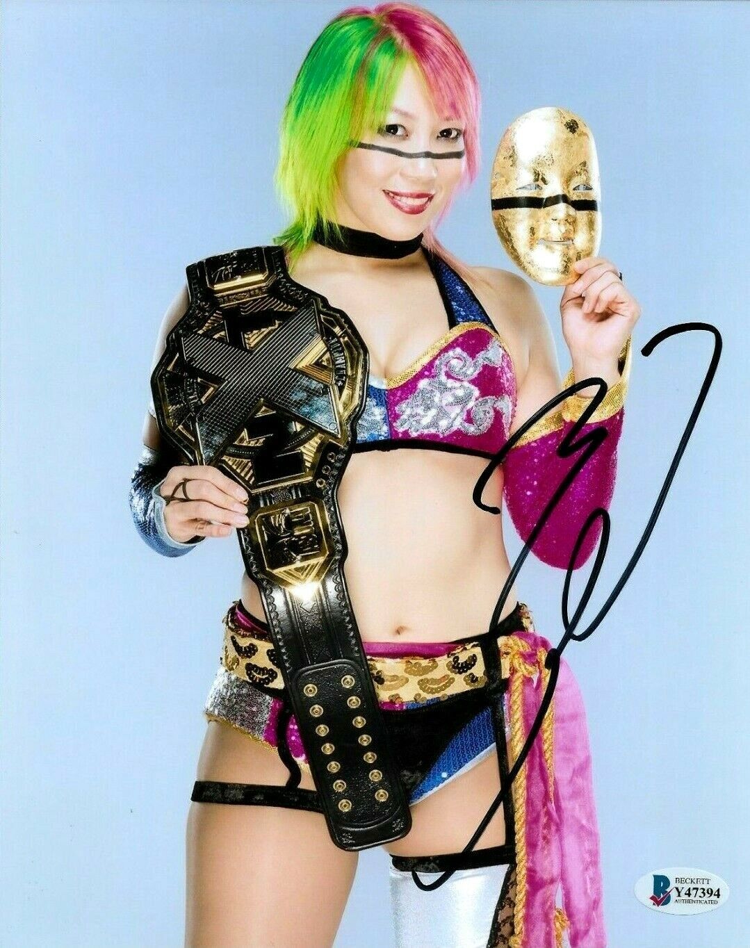 WWE ASUKA HAND SIGNED AUTOGRAPHED 8X10 Photo Poster painting WITH PROOF AND BECKETT COA 5