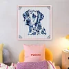 Blue And White Porcelain Dog-11CT Stamped Cross Stitch 40*40cm