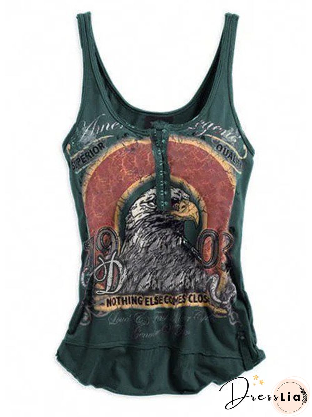 Casual Sleeveless Round Neck Plus Size Tops