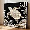 Turtle DIY Pearl Art Diamond Painting Kit for Adults Home Decor 25x25cm With Frame