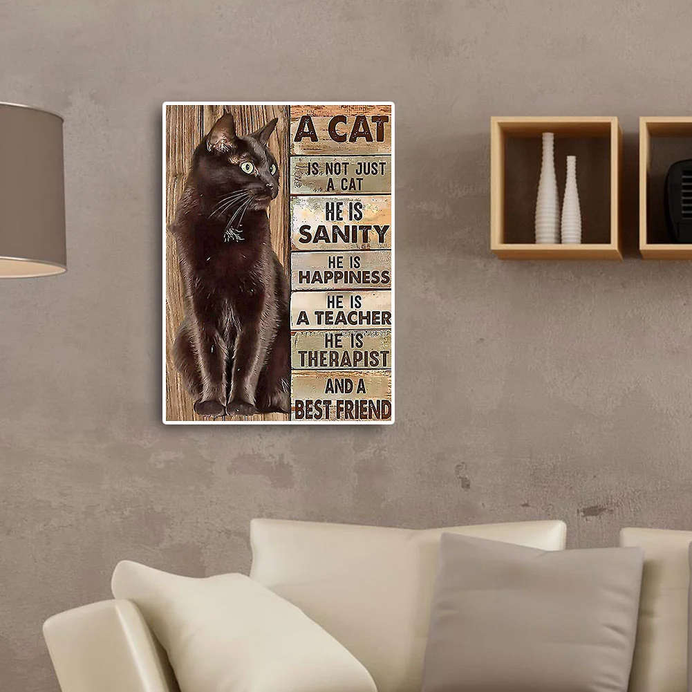 Diamond Painting - Full Round Drill - Cat Letters(30*40cm)