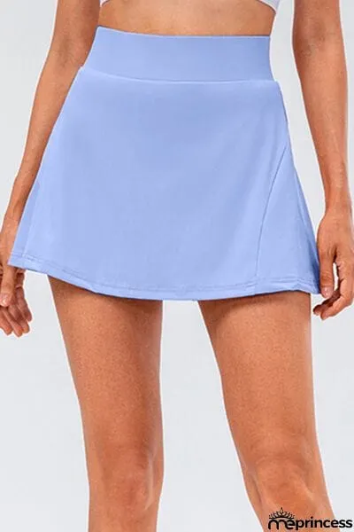 High Waist Pleated Active Skirt
