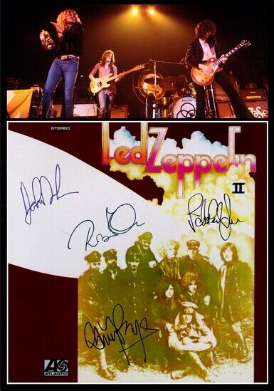 LED ZEPPELIN 2 - SIGNED LP COVER - Photo Poster painting POSTER INSERT PERFECT FOR FRAMING