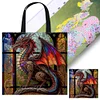 Colorful Dragon - 11CT DIY Stamped Cross Stitch Shopping Bag 40*40cm/15.75*15.75in