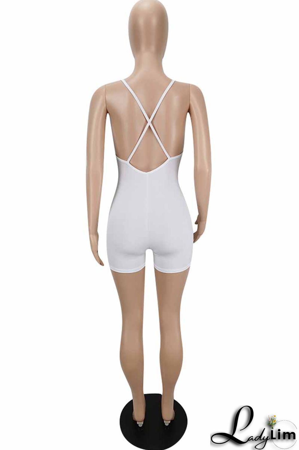 Purple Street Print Letter V Neck Jumpsuits