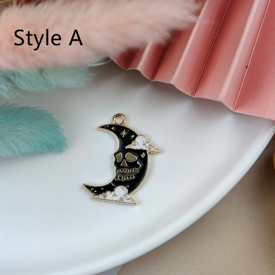 Bulk 10 30 Halloween Cartoon Animal Skeleton Snake Raven Cat Charm Pendant,Snake Charms For Handmade Earring Necklace Bracelet Jewelry