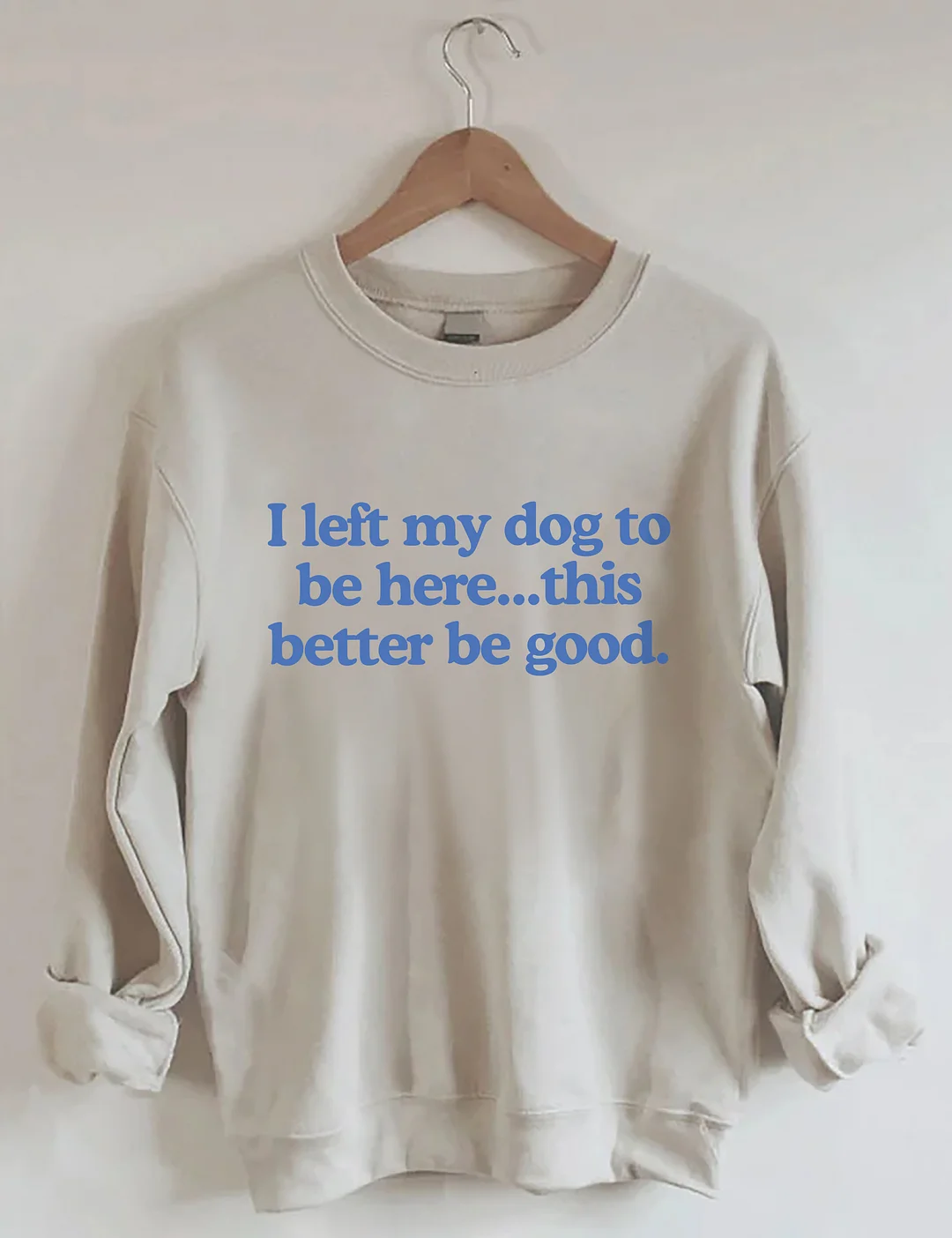 I Left My Dog To Be Here This Better Be Good Sweatshirt
