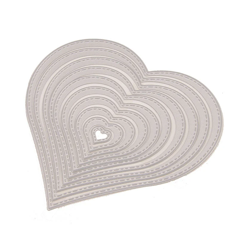 10 Pcs Scrapbooking Cutting Dies 2022 Heart Stencil Scrapbook Paper Cards Craft Embossing DIY Die Cut